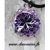 Pendentif amethyste rose de france rond etoile