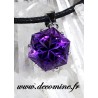 Pendentif amethyste hexagonale etoile poli depoli