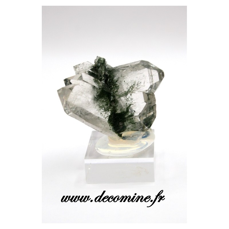 cristal de roche quartz a ame et chlorite du Mt Blanc